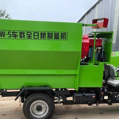 5立方臥式攪拌撒料一體車